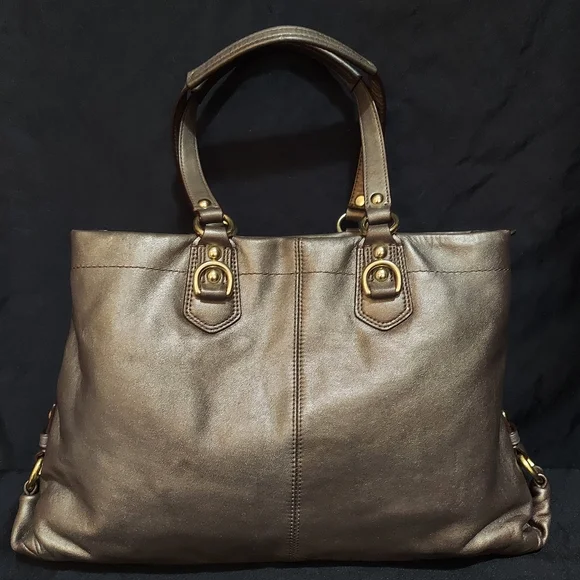 Coach Shimmering Bronze Shoulder Bag - Picture 3 of 10